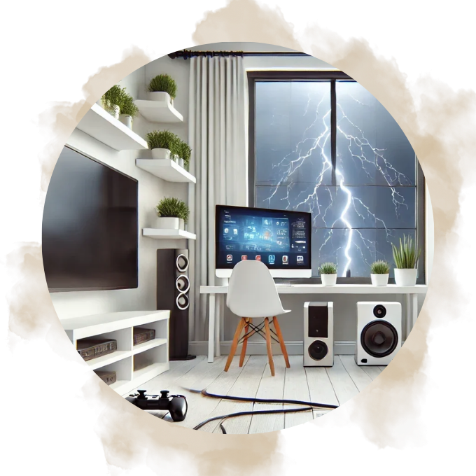 Casa inteligente com Dispositivo contra surtos elétricos